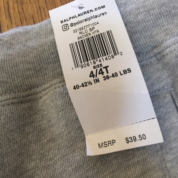 Boys Polo Ralph Lauren Sweatpants.  Size 4T. - Picture 2 of 5